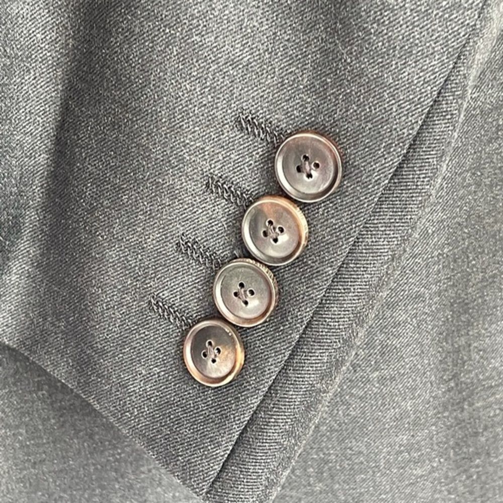 Buttoned DownTailored Fit Italian Wool Suit Jacket - Picture 6 of 13